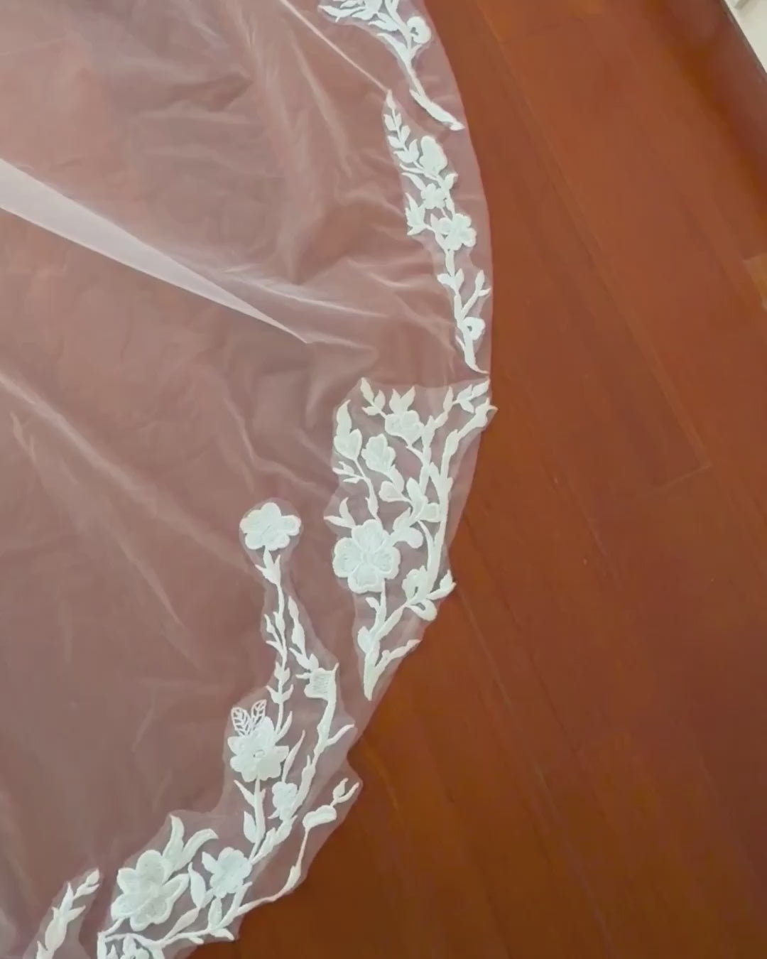 V1 Pearl Cathedral Veil | Soft Tulle Wedding Veil for Modern Brides